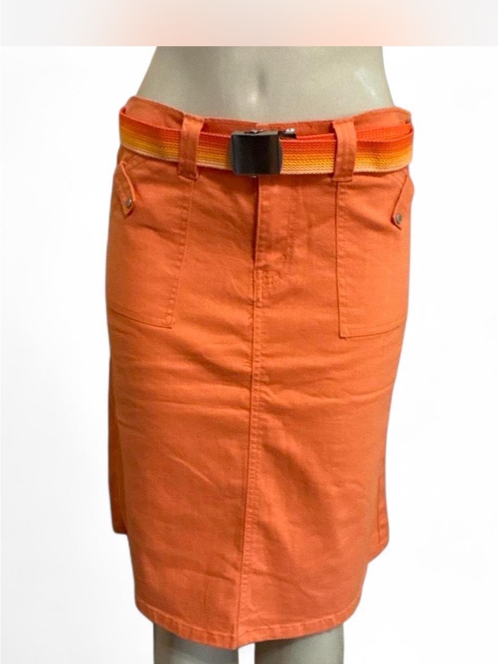 NWT Deadstock Orange Cargo Pocket Skirt Sz 9
| b.b. jeans | Striped Belt